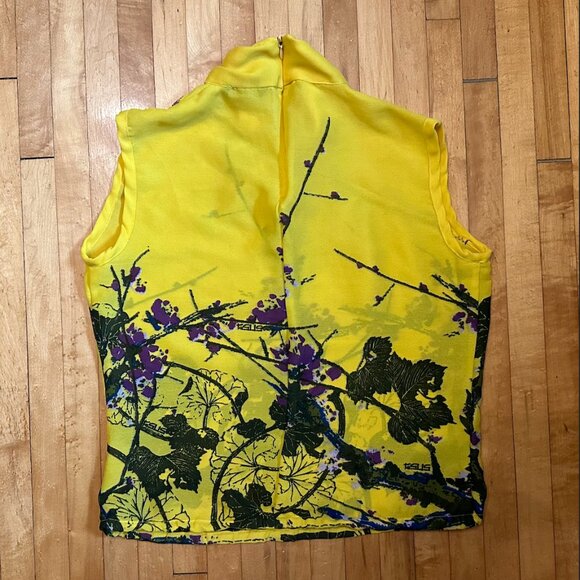 Vintage Late 90's Early 2000s, Gsus Sindustries, Floral Sheer Blouse/Tank Petite - Picture 5 of 8